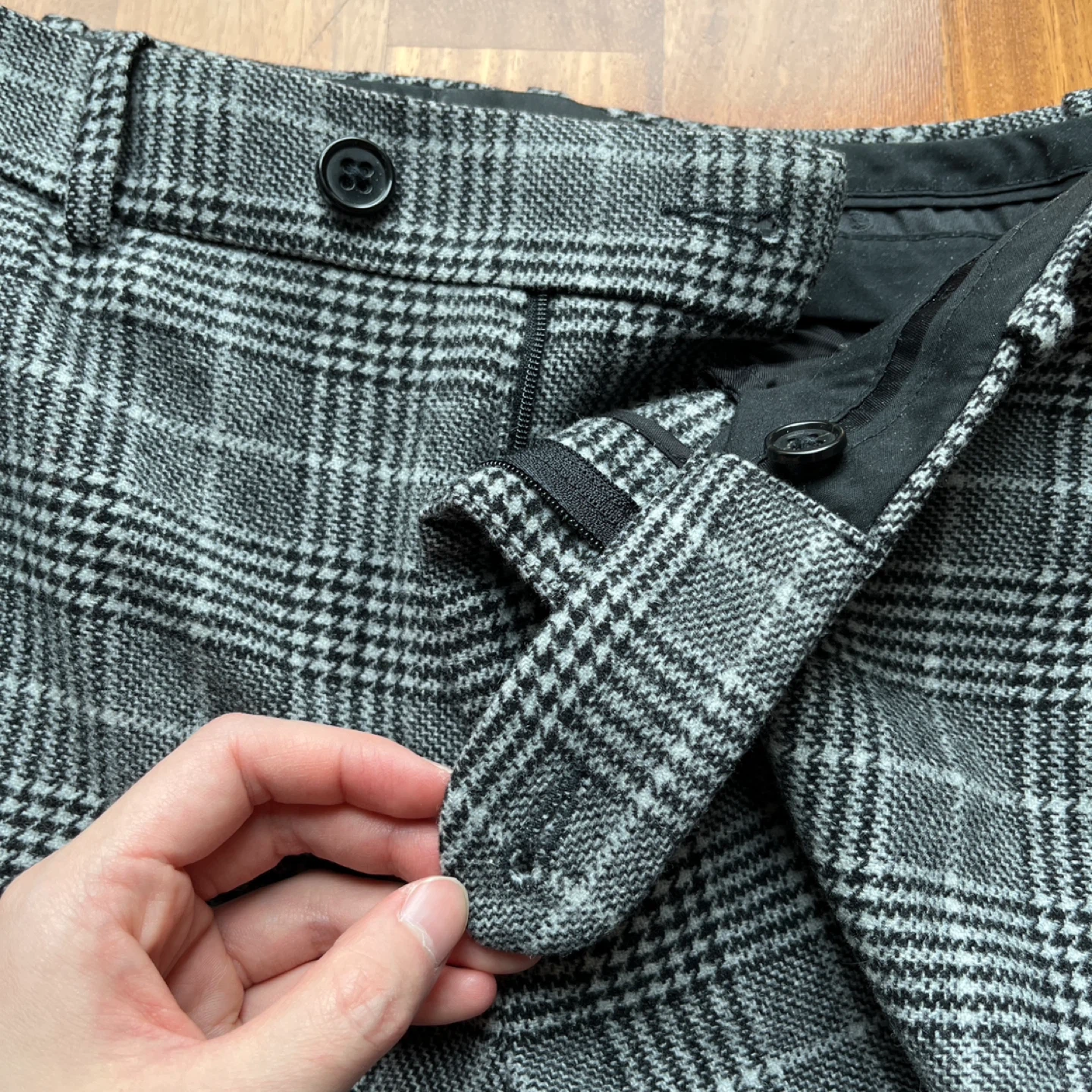 Grey Plaid Wool Pants - photo 5