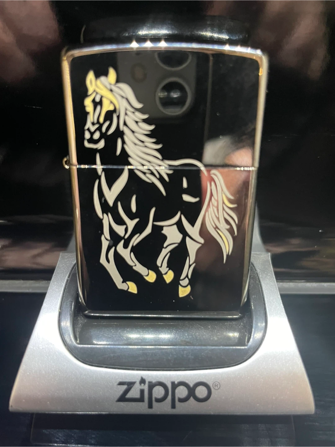 Zippo Lighter with Horse Design