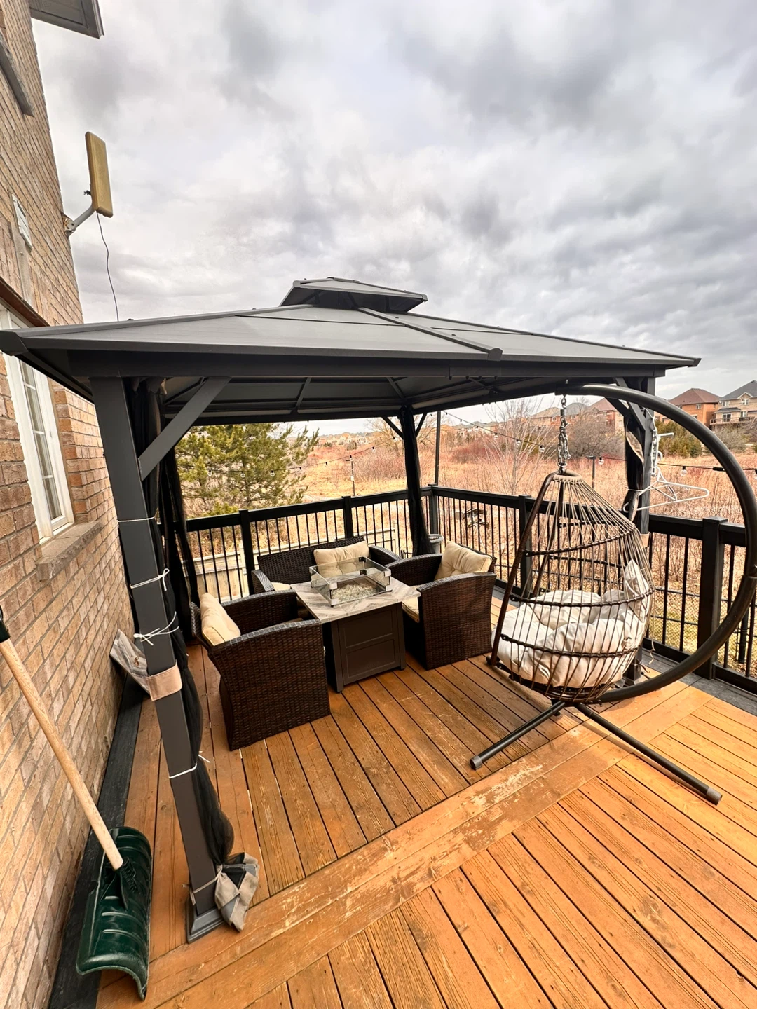 Outdoor Gazebo with Patio Furniture Set