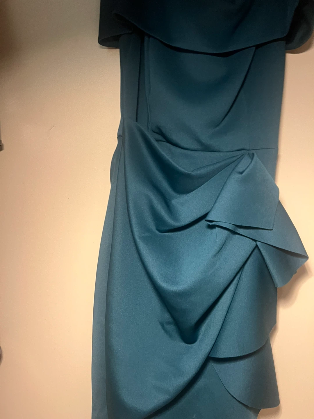Laura Petites Teal Off-the-Shoulder Dress Size 10 - photo 5