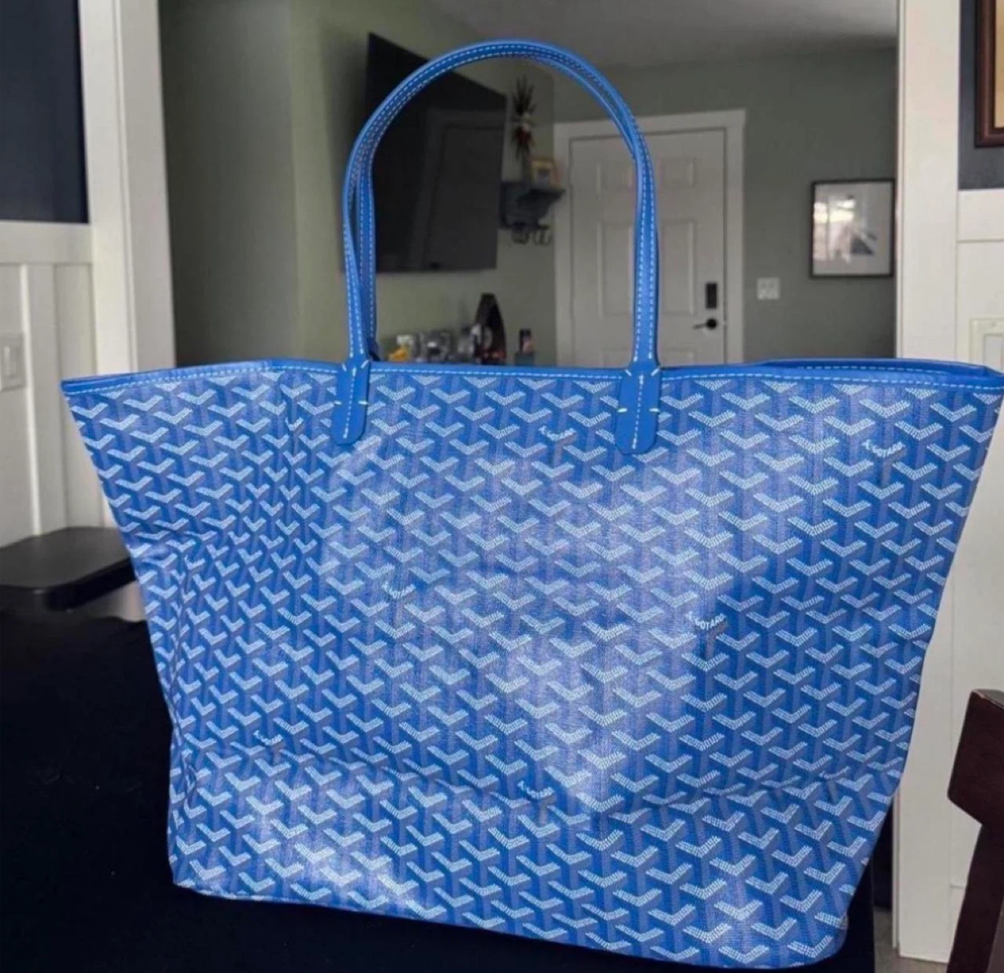 Goyard Blue Tote Bag