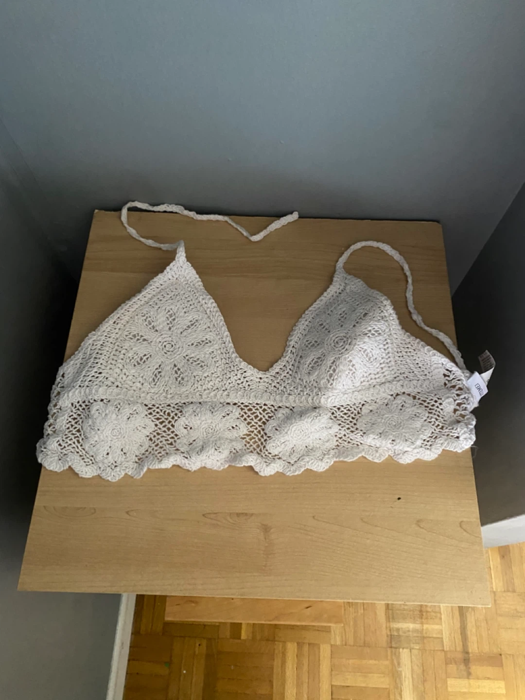 White Crochet Bralette Top