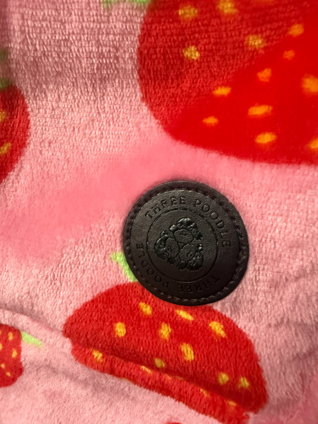 Three Poodle Strawberry Blanket Hoodie - photo 2