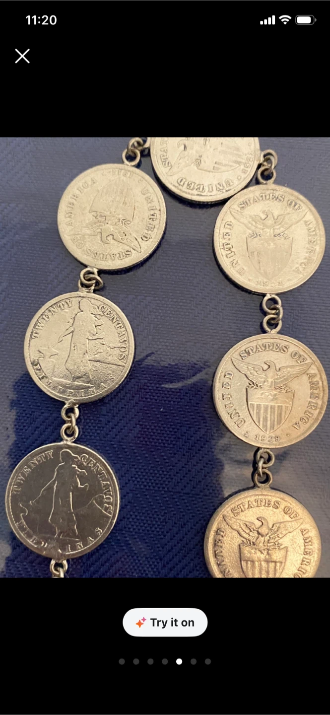 Silver Coin Necklace Coins same size as a nickel - photo 4