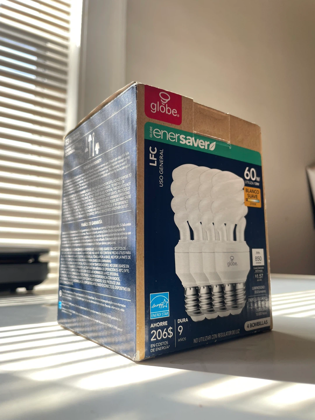 Globe Electric 60W Equivalent CFL Light Bulbs (4 Count)