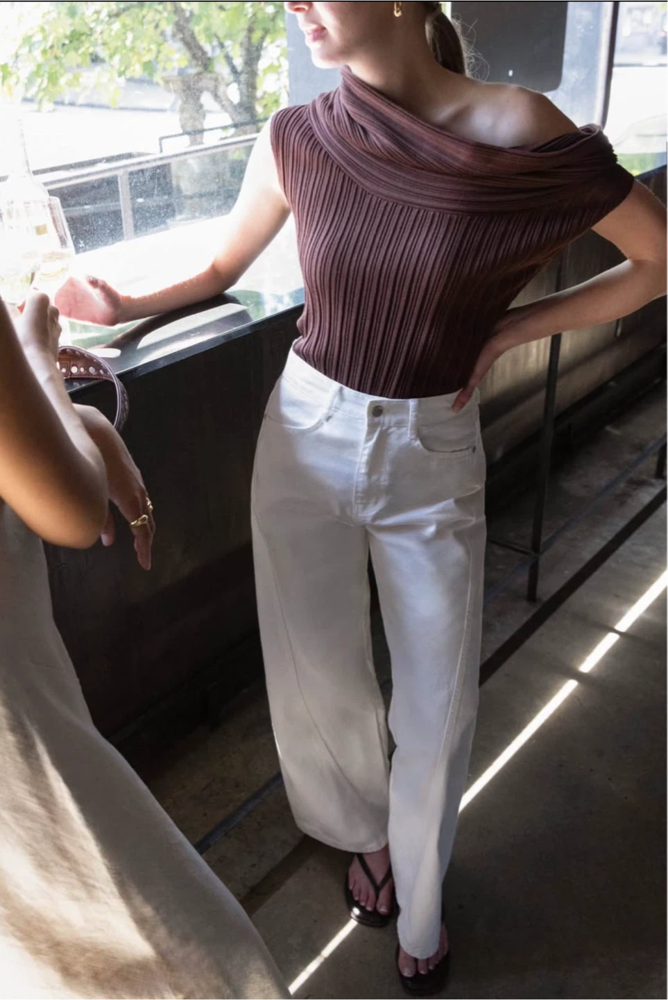 Oak and Fort White Wide Leg Jeans - photo 2