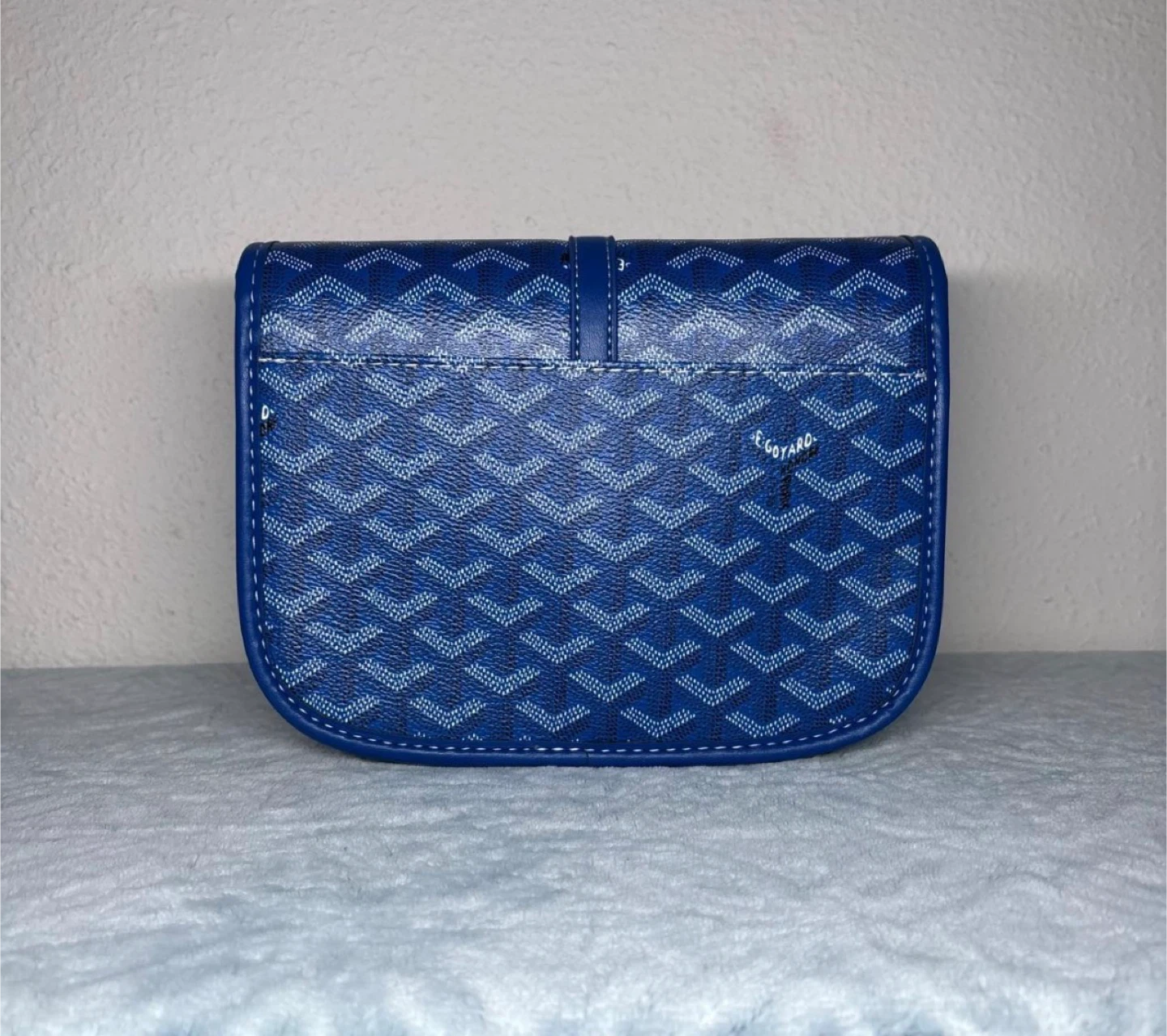 Goyard Blue Chevron Clutch Bag - photo 3