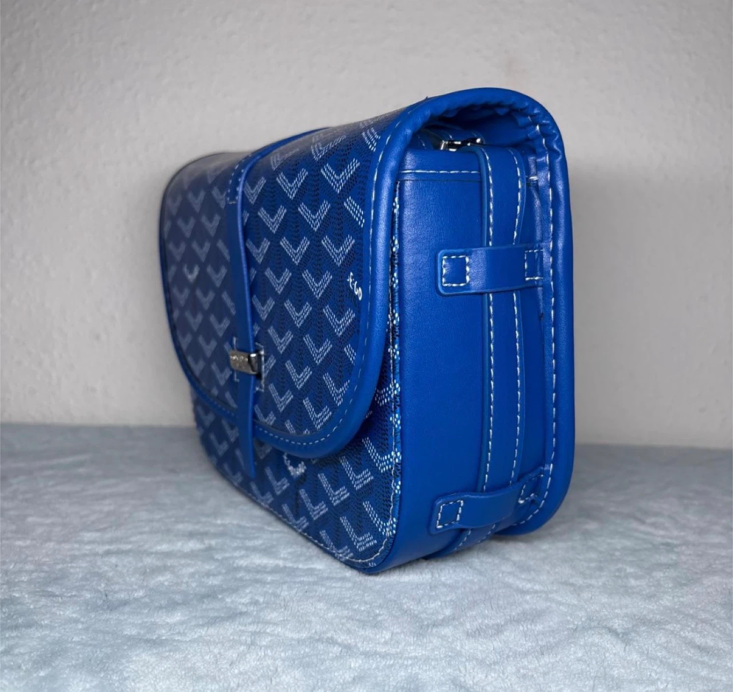 Goyard Blue Chevron Clutch Bag - photo 2