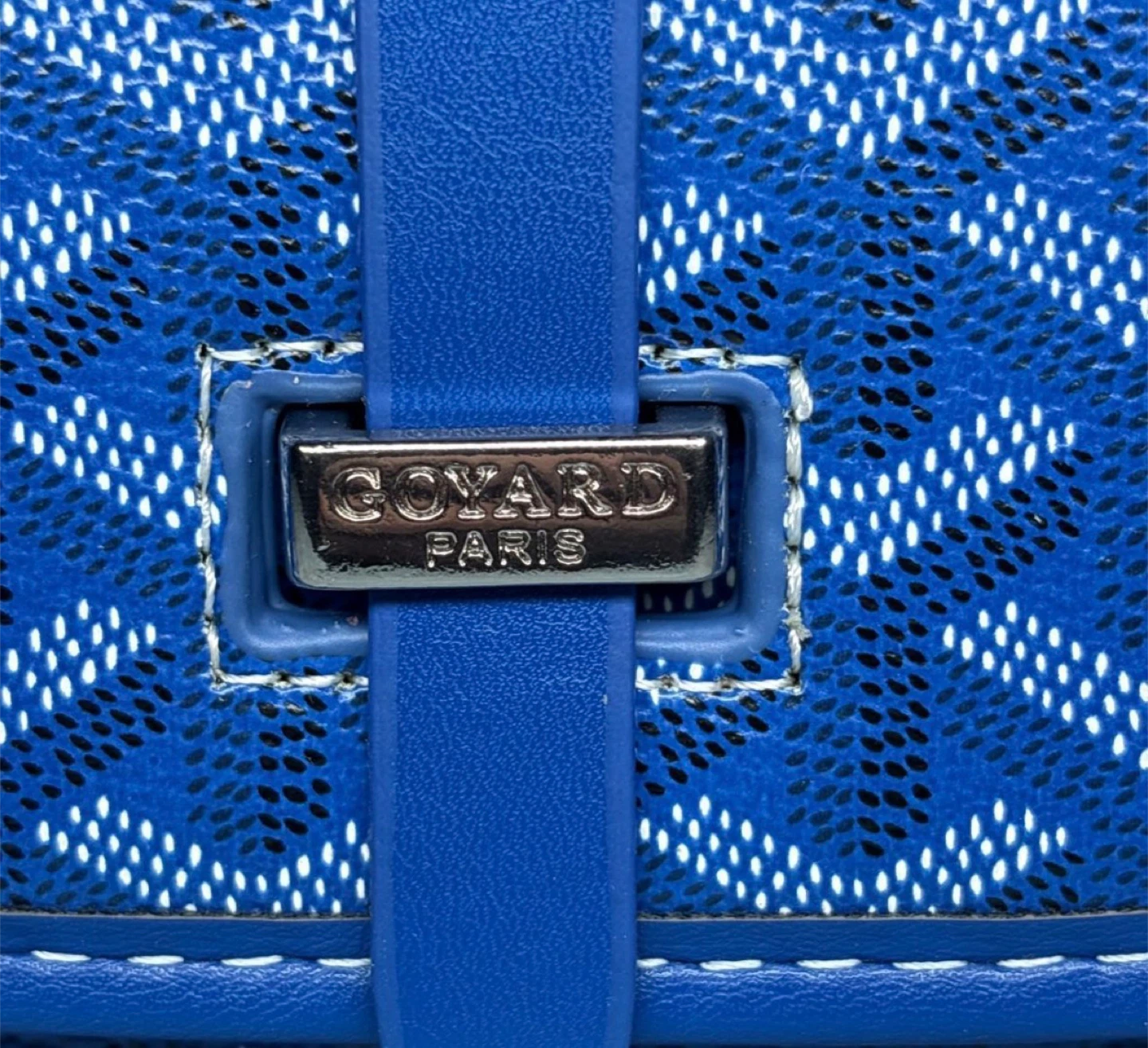Goyard Blue Chevron Clutch Bag - photo 4