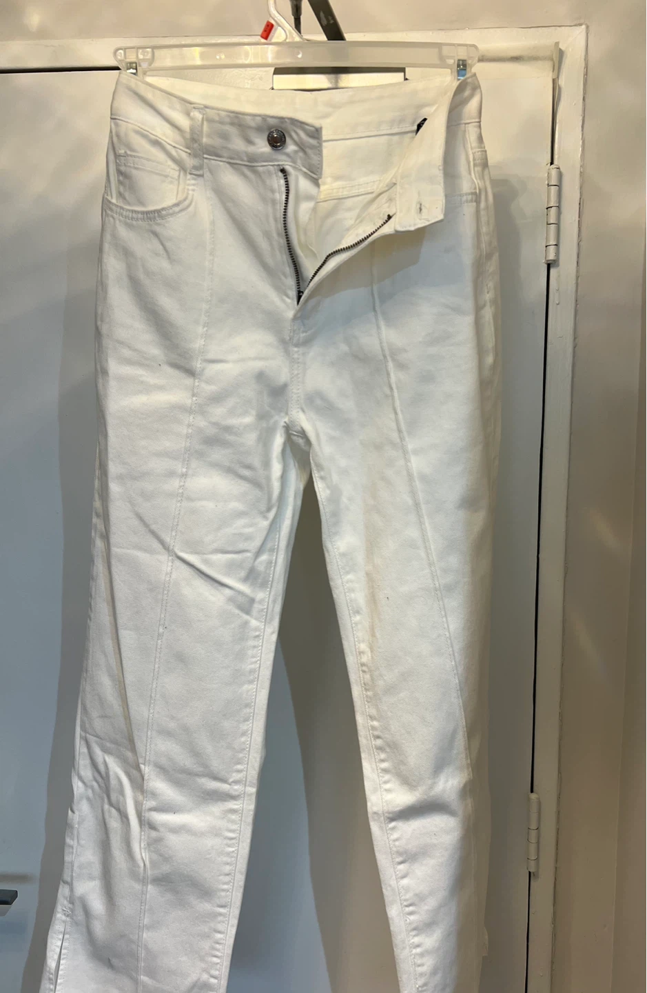 Shein White Denim Jeans Size S