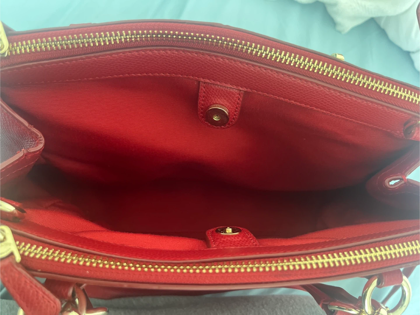 Coach Red Leather Satchel Bag - photo 4