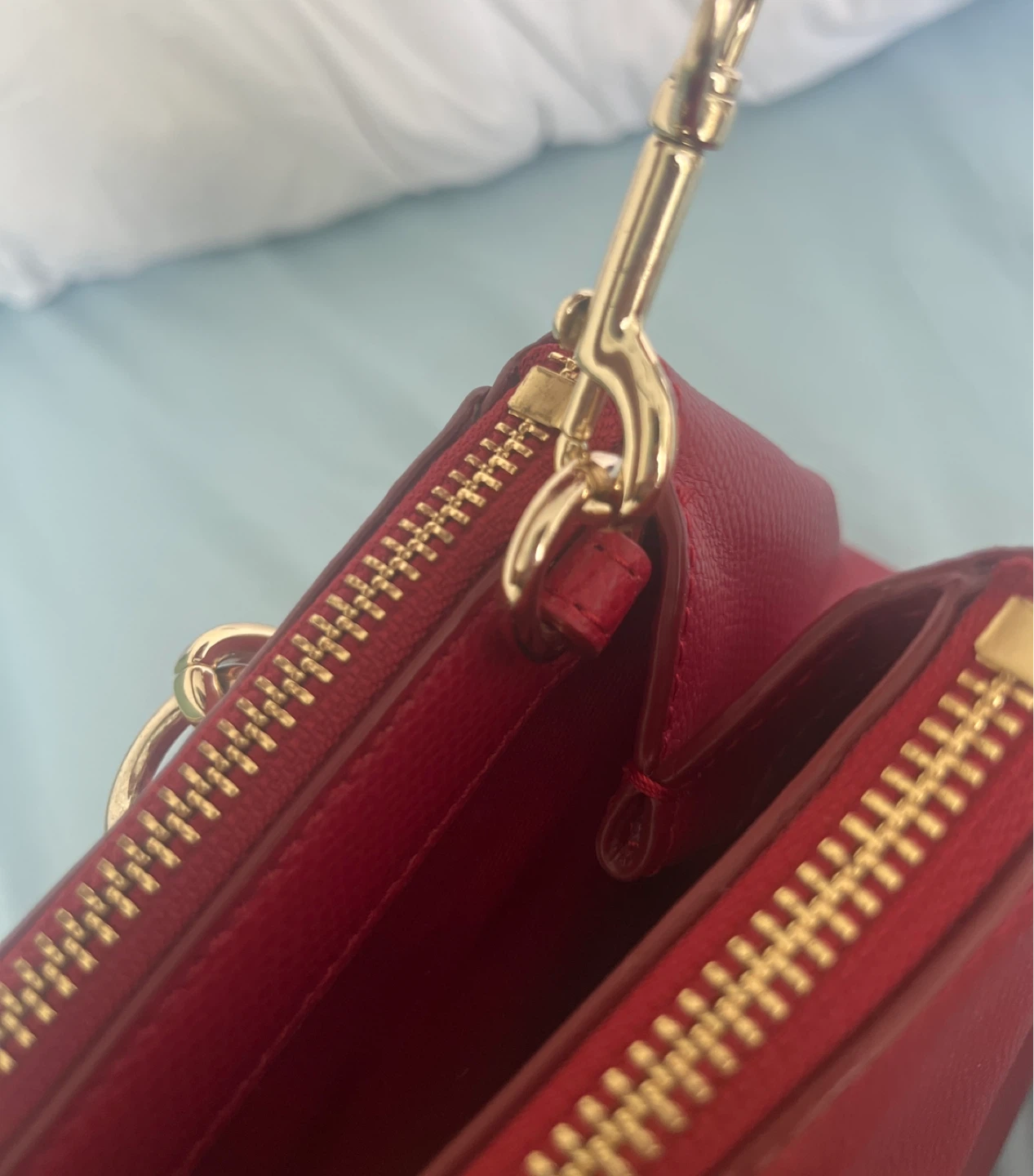 Coach Red Leather Satchel Bag - photo 3