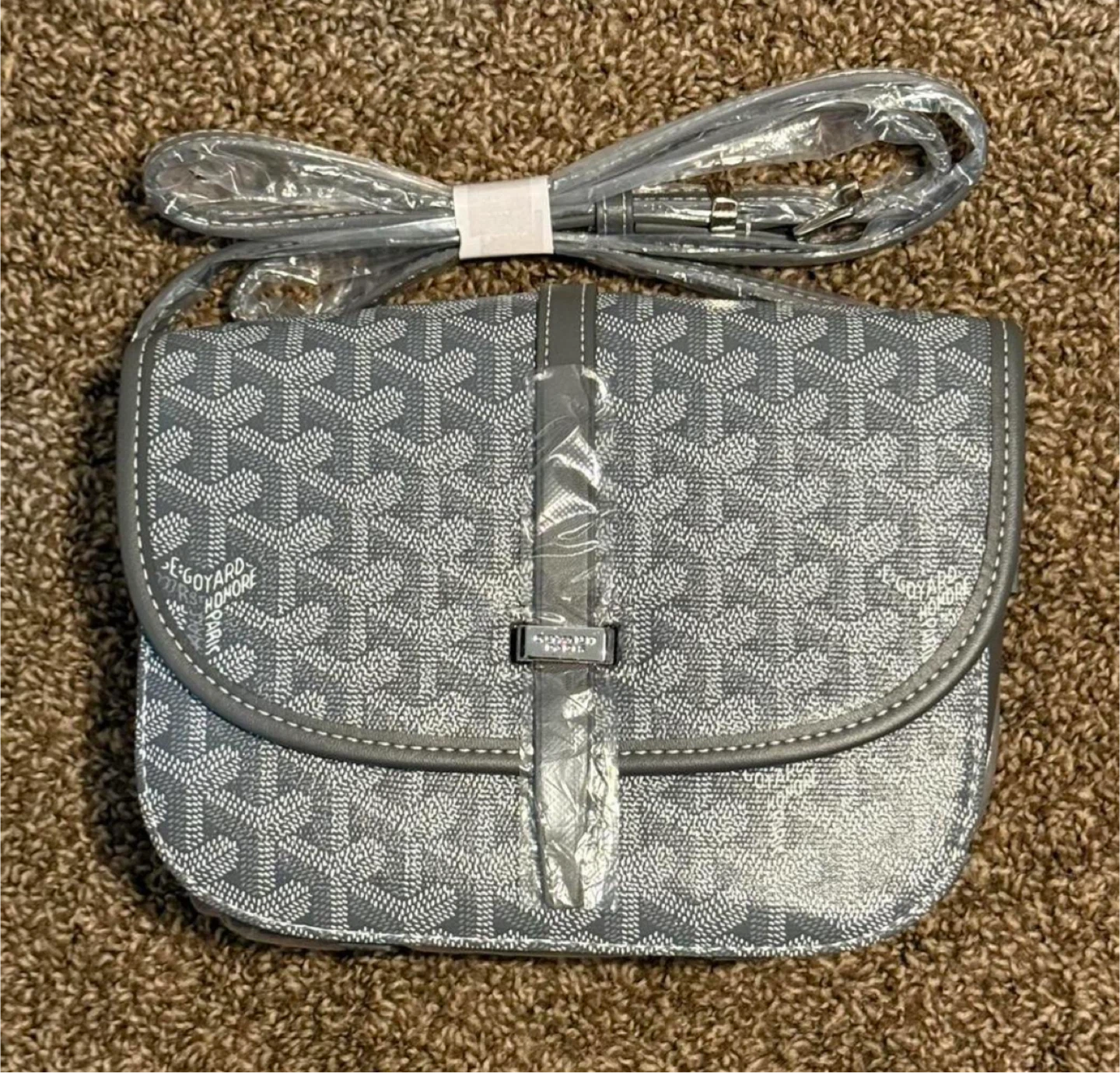 Goyard Grey Monogram Shoulder Bag