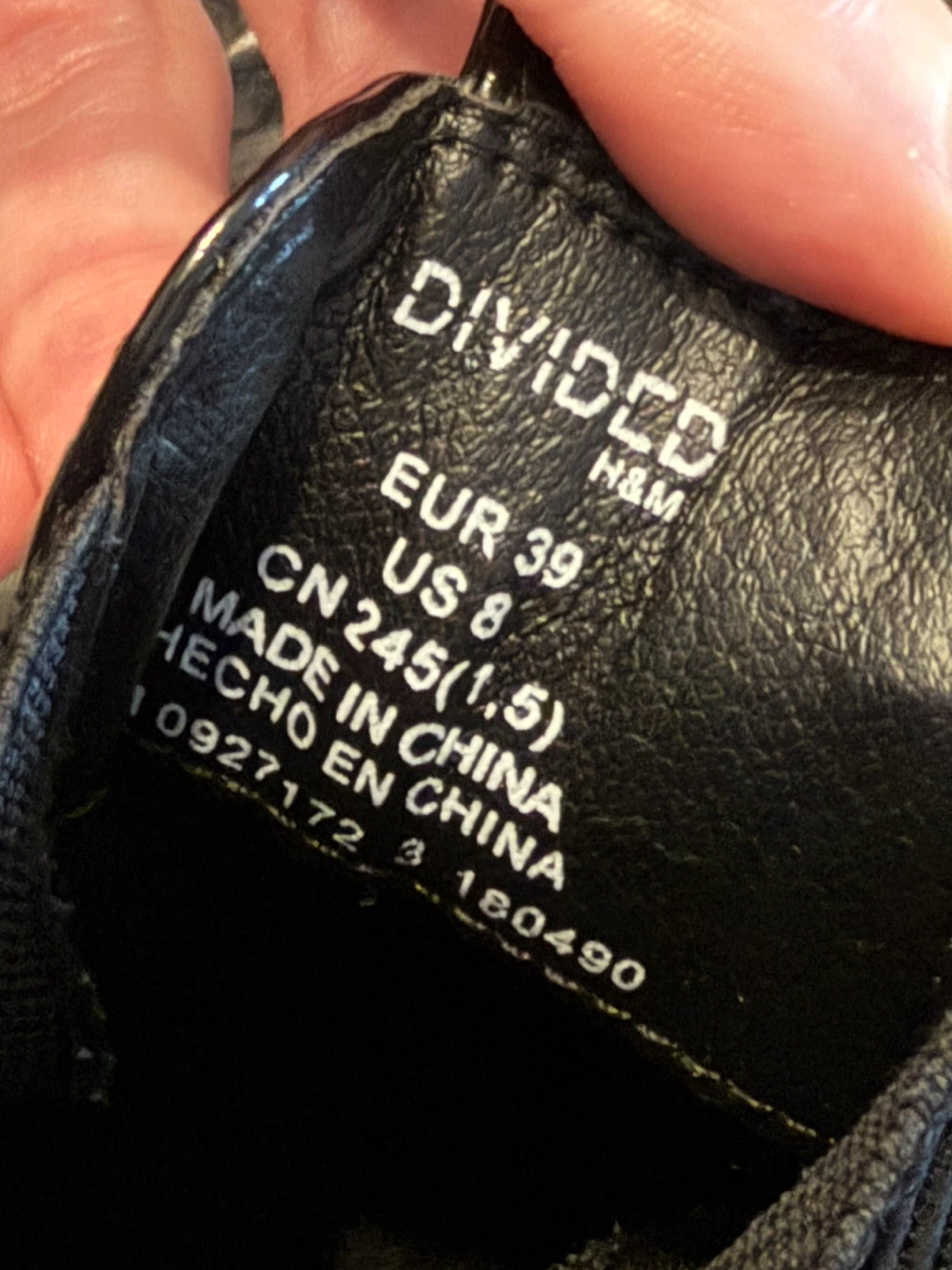 DIVIDED H&M Black Platform Boots - EUR 39 / US 8 - photo 2