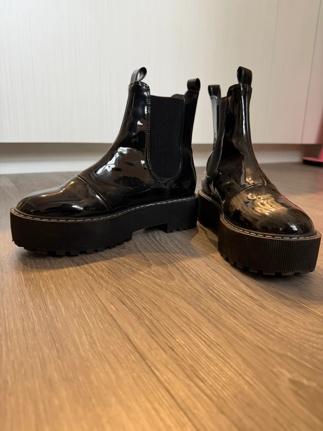 DIVIDED H&M Black Platform Boots - EUR 39 / US 8