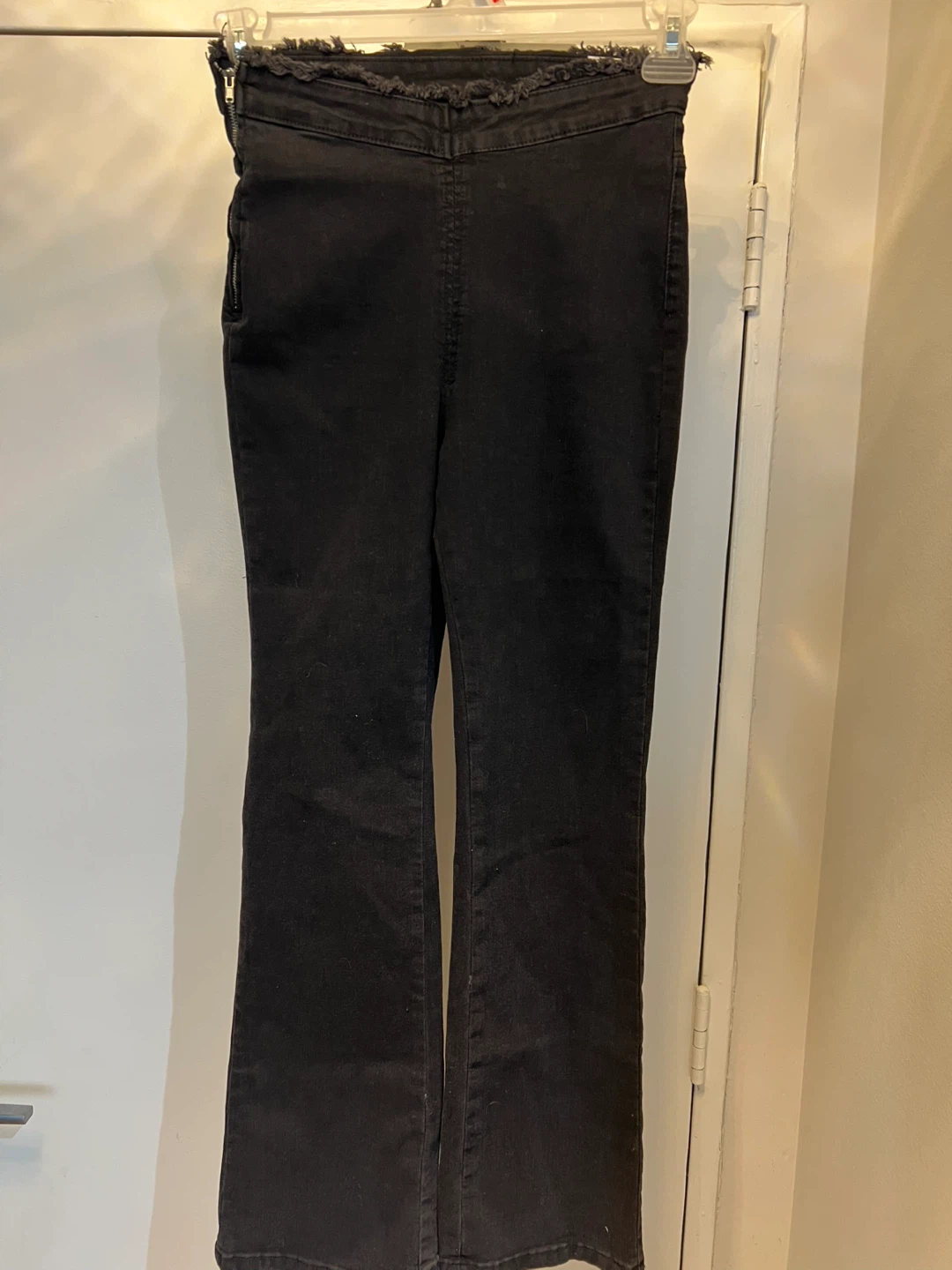 Black High-Waisted Flare Jeans