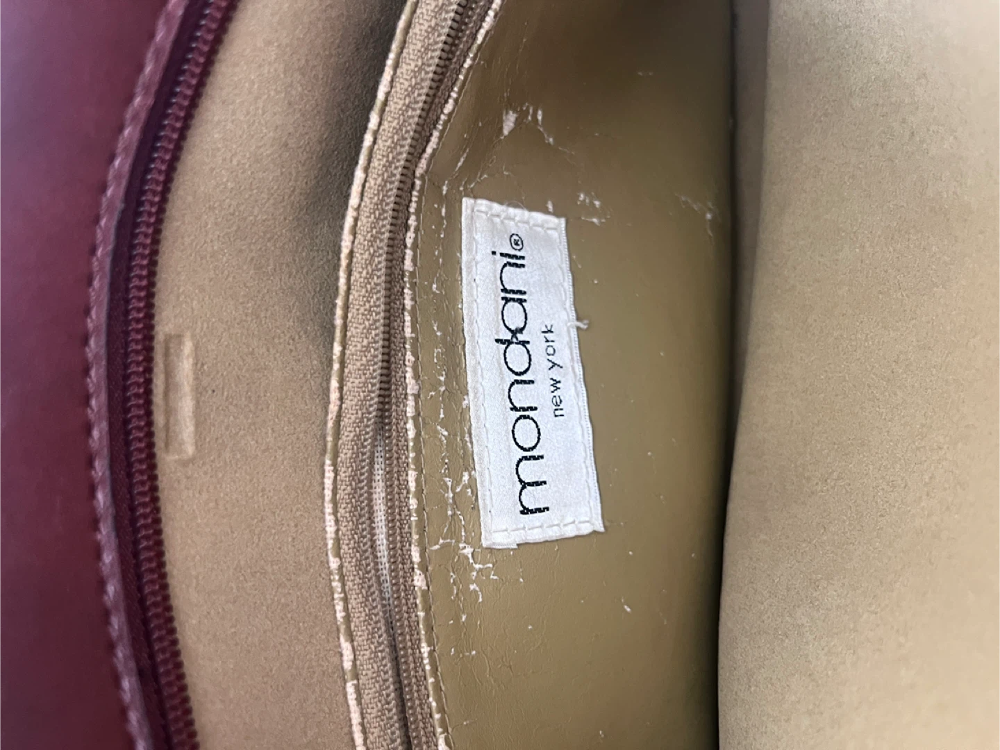 Mondani New York Red Leather Shoulder Bag - photo 3