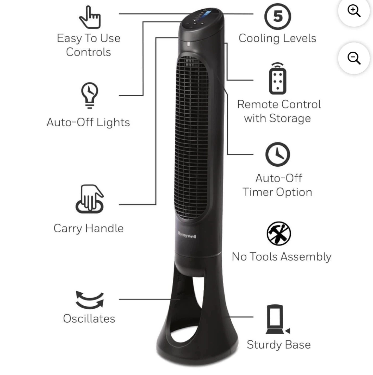 Honeywell QuietSet 40" Tower Fan - photo 4