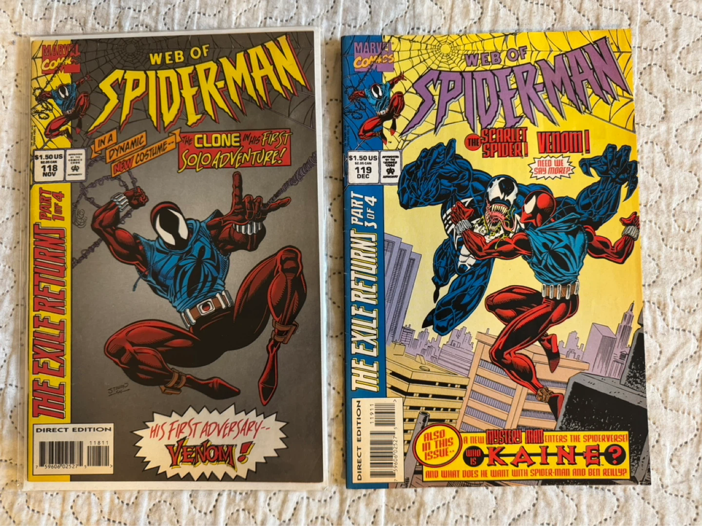 Web of Spider-Man Comics - #118 and #119 First Scarlet Spider!