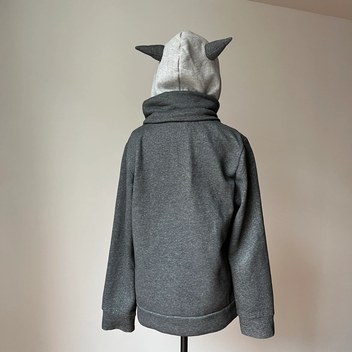 Grey Hoodie with Horns - photo 4