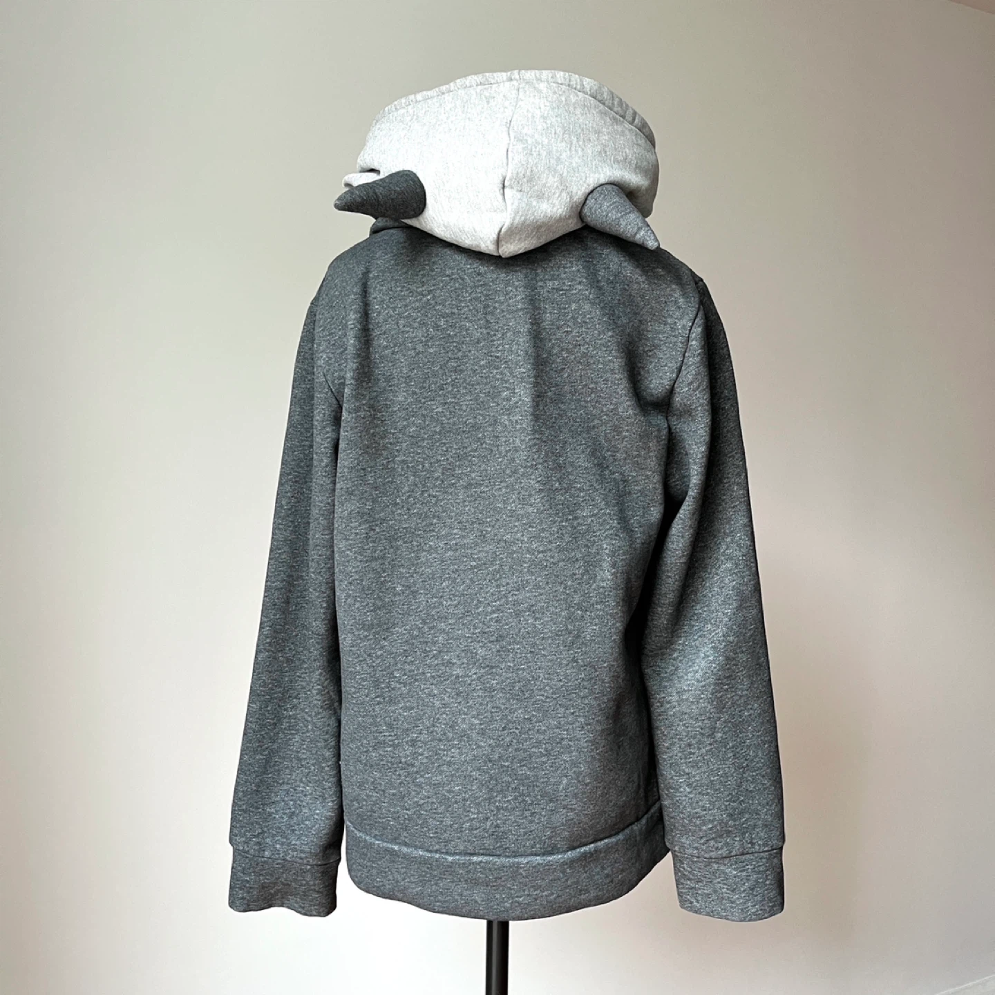 Grey Hoodie with Horns - photo 3