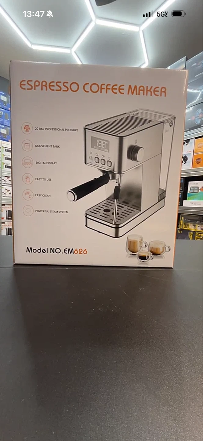 Espresso Coffee Maker EM626 - 20 Bar Pressure