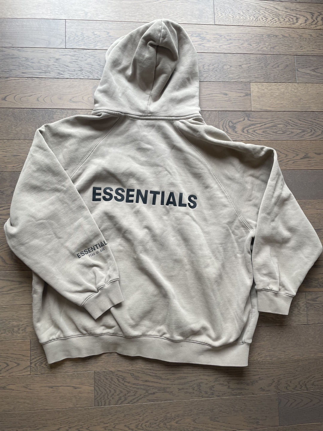 Essentials Zip-Up Hoodie XL Beige