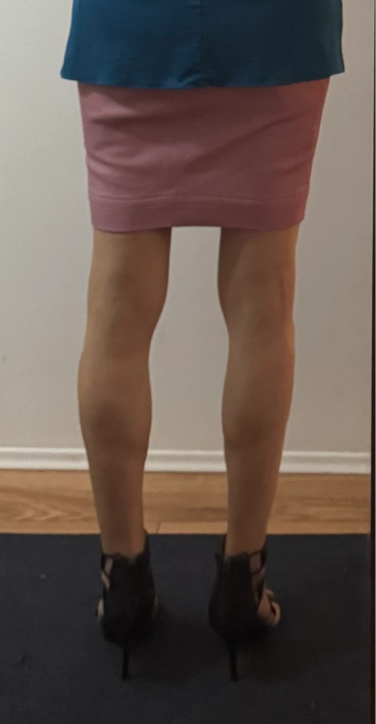 Helmut Lang pink 100% lamb leather pencil skirt - photo 3