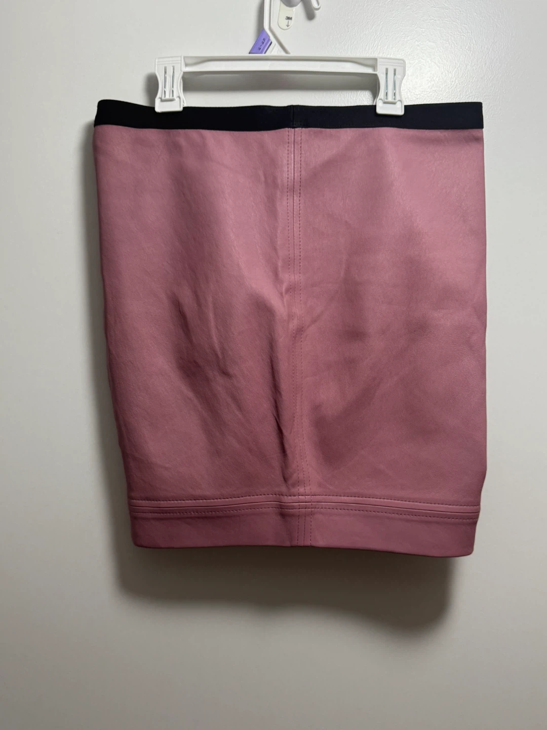 Helmut Lang pink 100% lamb leather pencil skirt - photo 5