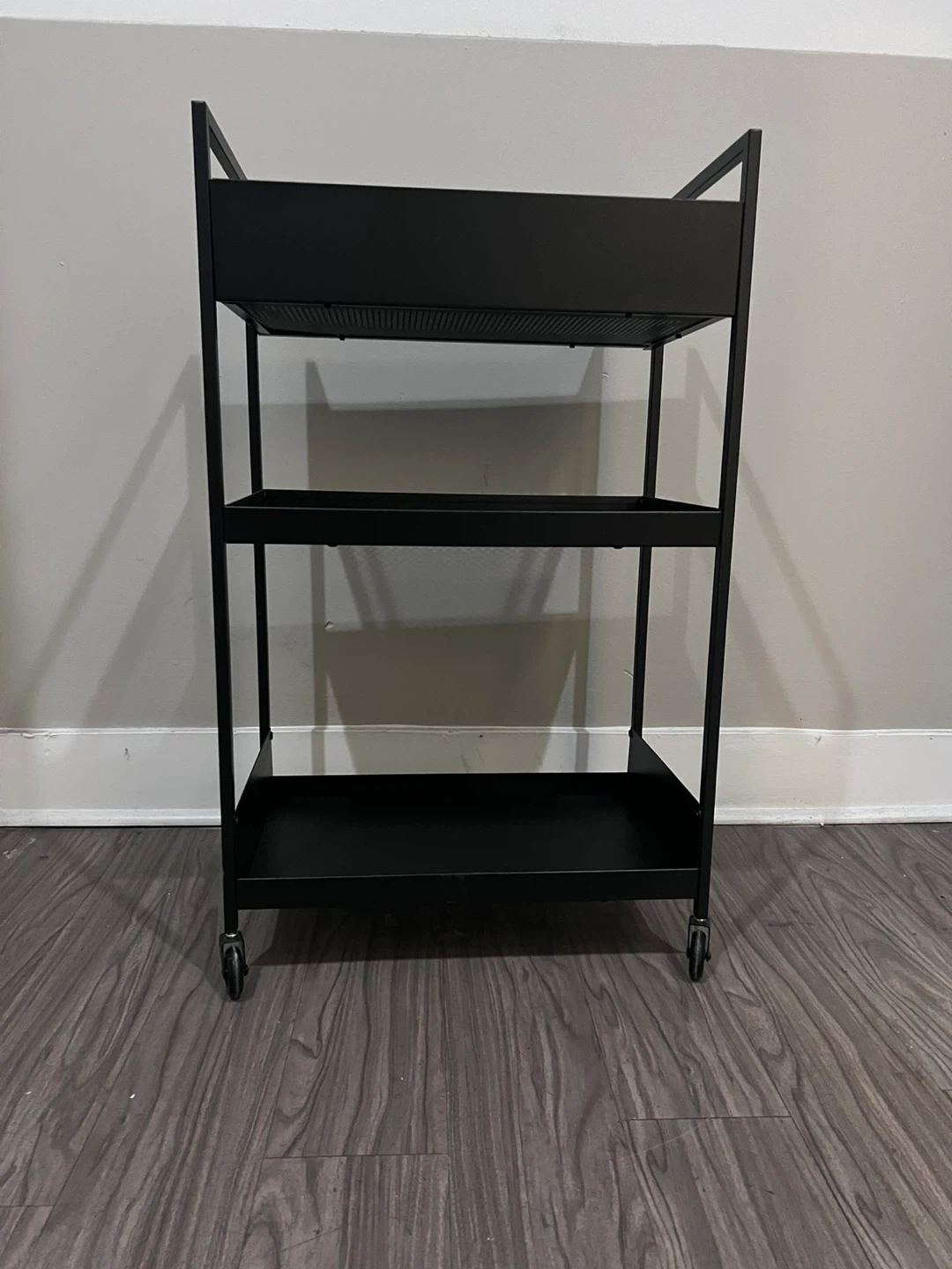 Ikea. Black 3-Tier Rolling Utility Cart - photo 3