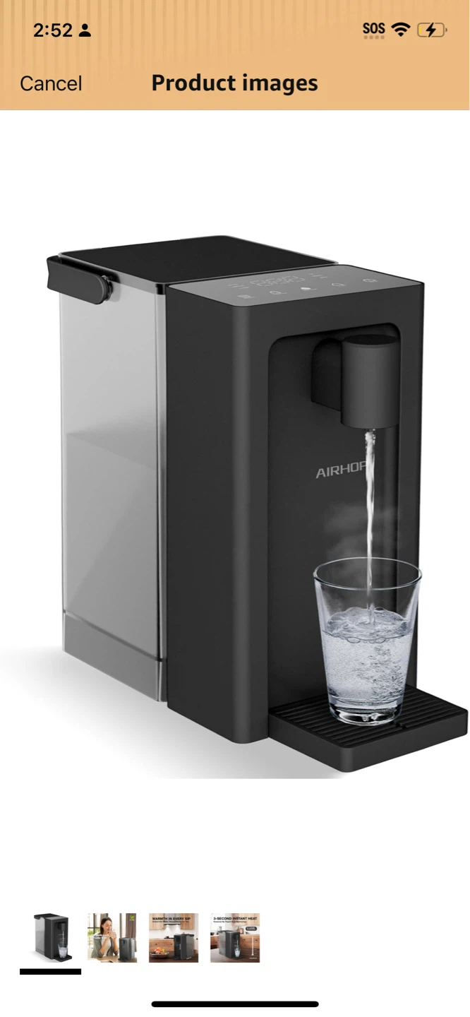 AIRHOP Instant Heating Water Dispenser AH-WD01 Black