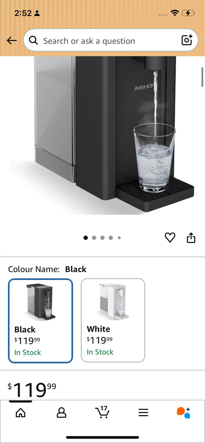AIRHOP Instant Heating Water Dispenser AH-WD01 Black - photo 2