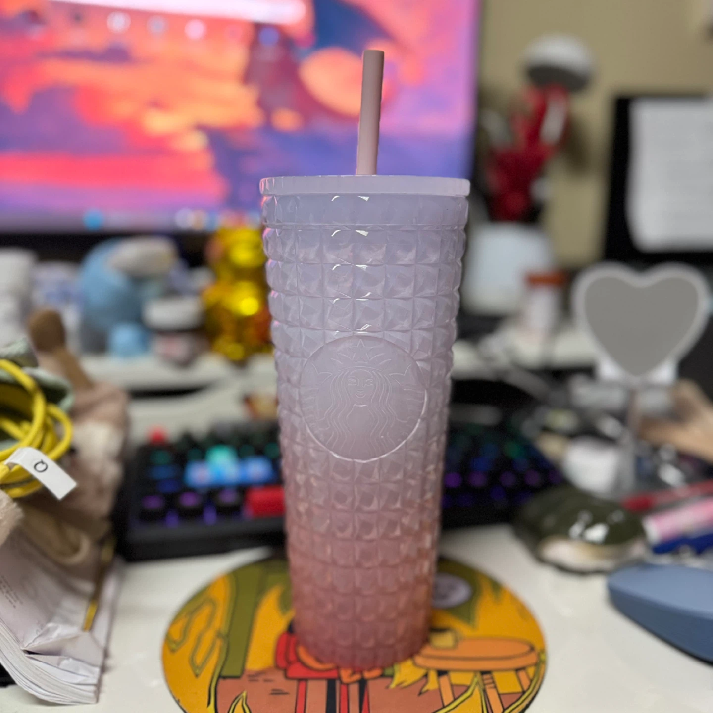 Starbucks cup pink