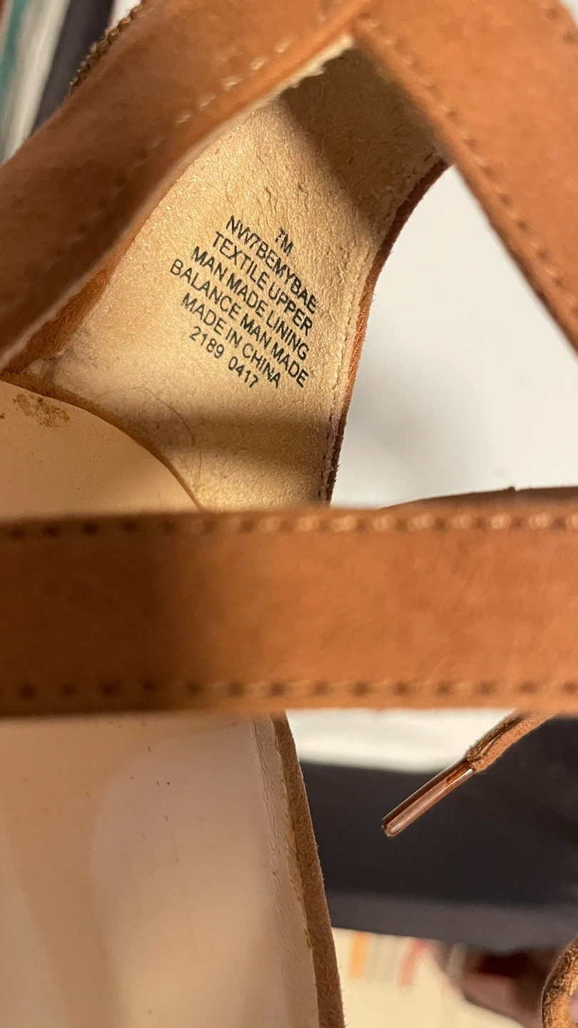 Women's Brown Suede Lace-Up Block Heel Sandals - photo 3