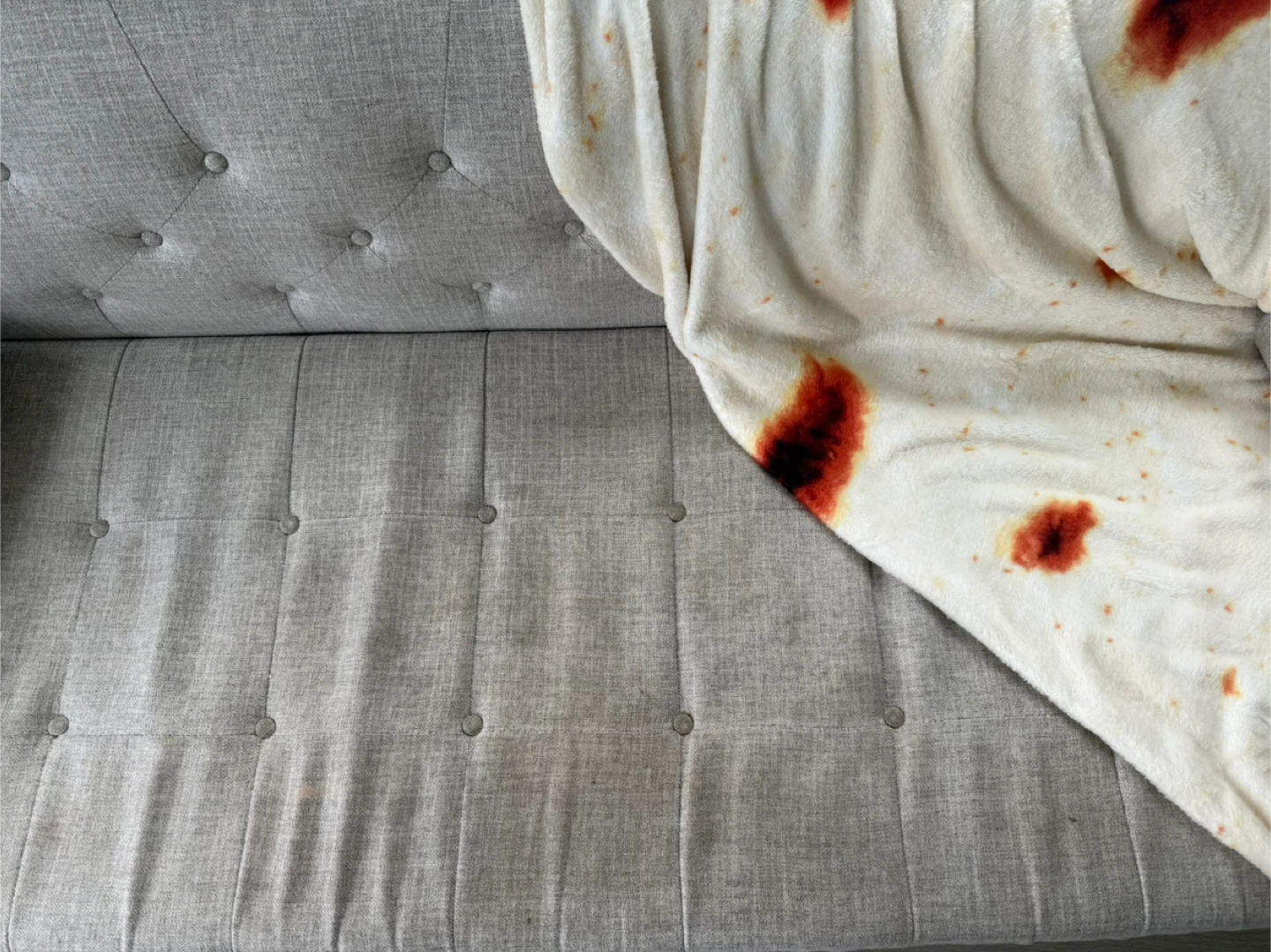 Grey Sofa Bed with Wooden Accents - photo 2