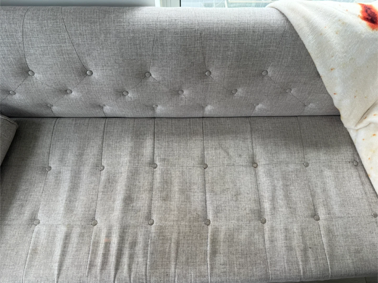 Grey Sofa Bed with Wooden Accents - photo 4