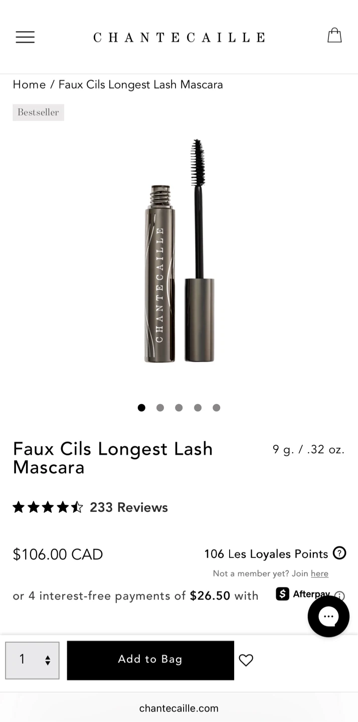 Mini Chantecaille Faux Cils Longest Lash Mascara - Black - photo 3