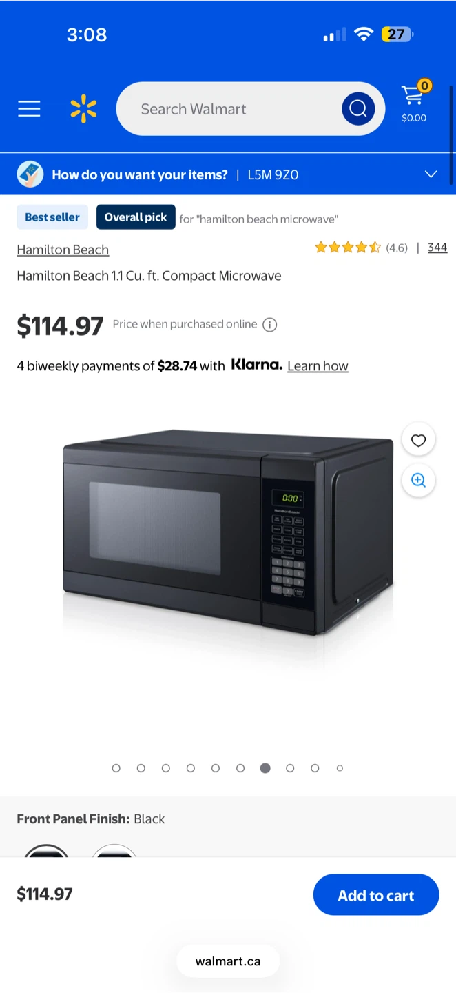 Hamilton Beach 1.1 Cu. ft. Microwave - Black with Box - photo 2