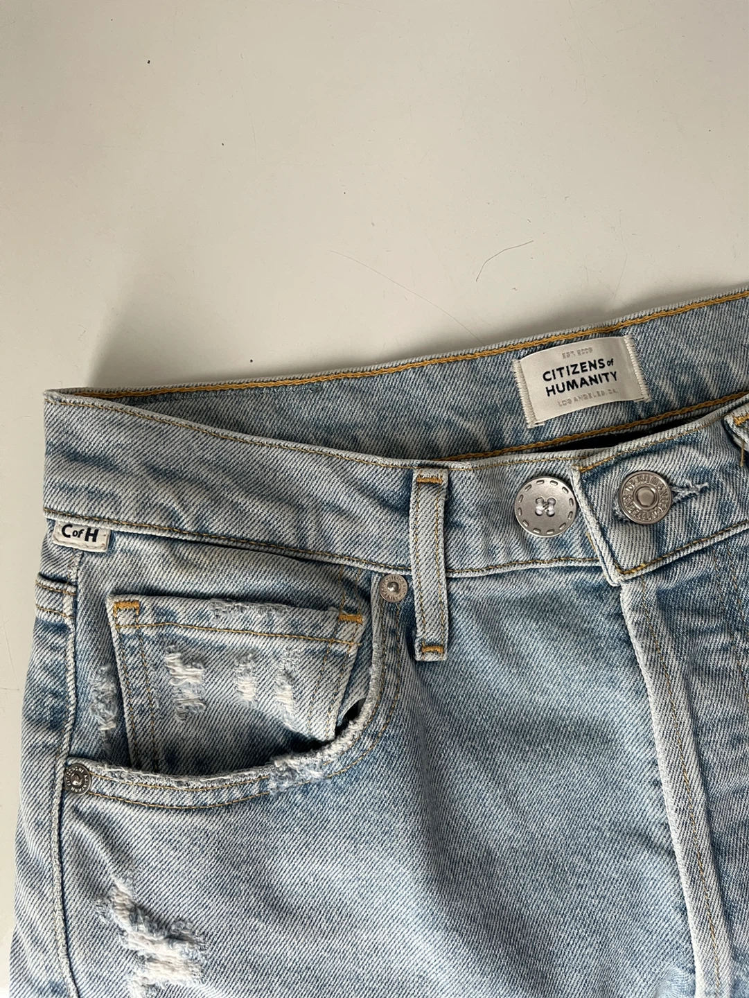 Citizens of Humanity Jolene Light Wash Distressed Jeans - photo 3