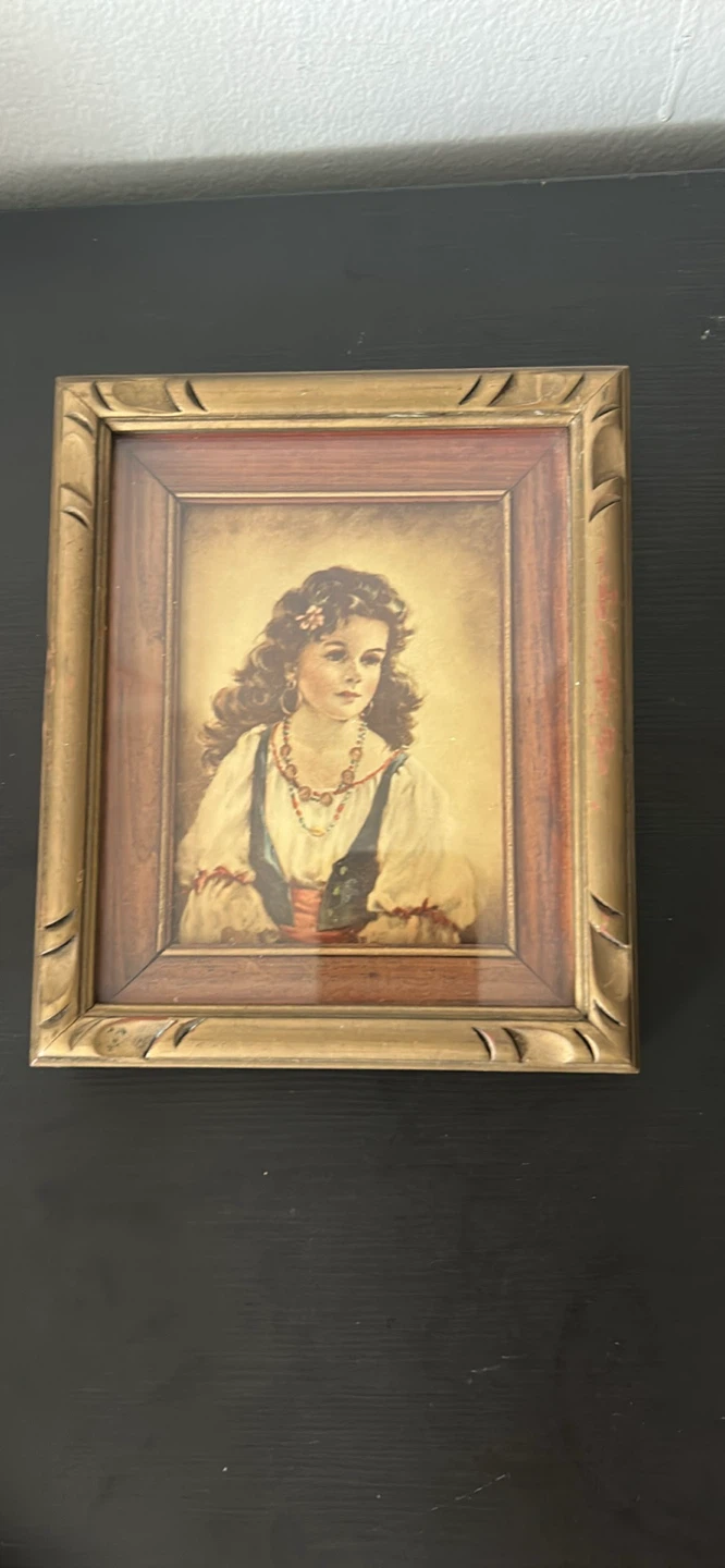 Vintage "Elena" Framed Art Print by Ann Allaban