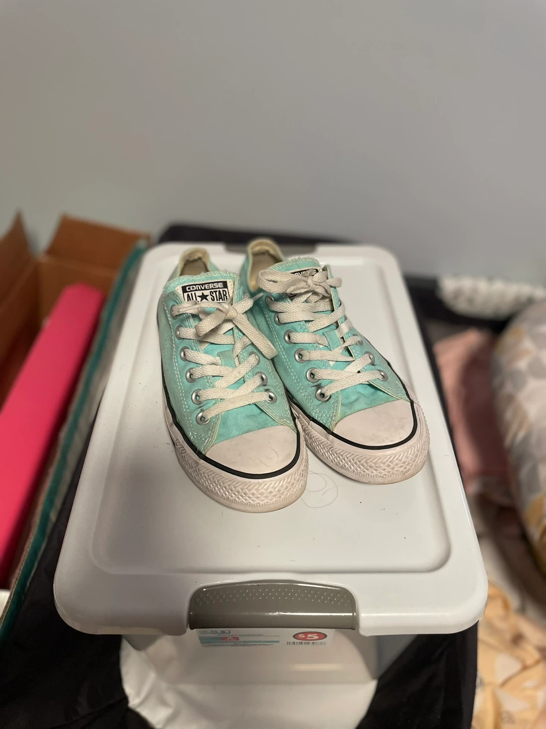 Converse All Star Low Top Sneakers - Teal - Women's US Size 5