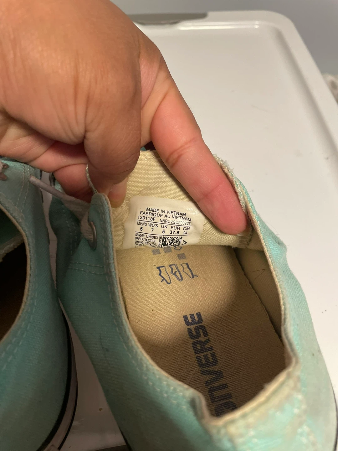 Converse All Star Low Top Sneakers - Teal - Women's US Size 5 - photo 3