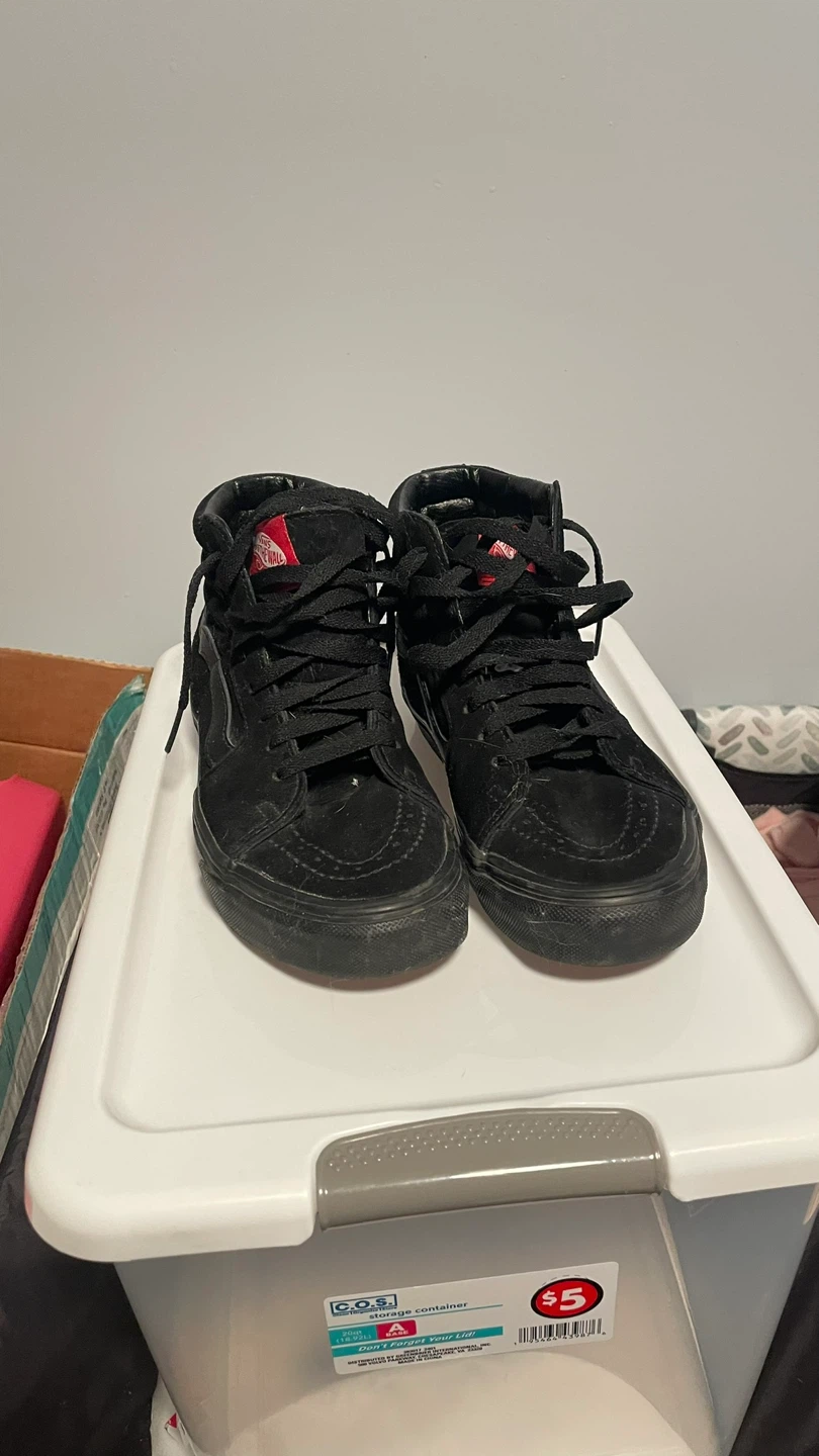 Vans SK8-Hi Black Suede High Top Skate Shoes