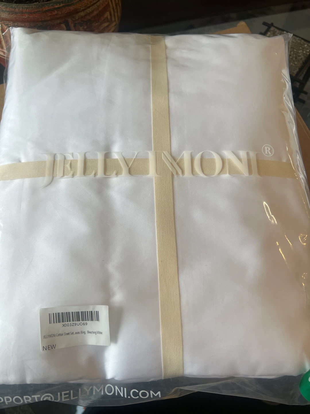 Jellymoni Cotton Sheet Set - King, Bleaching White