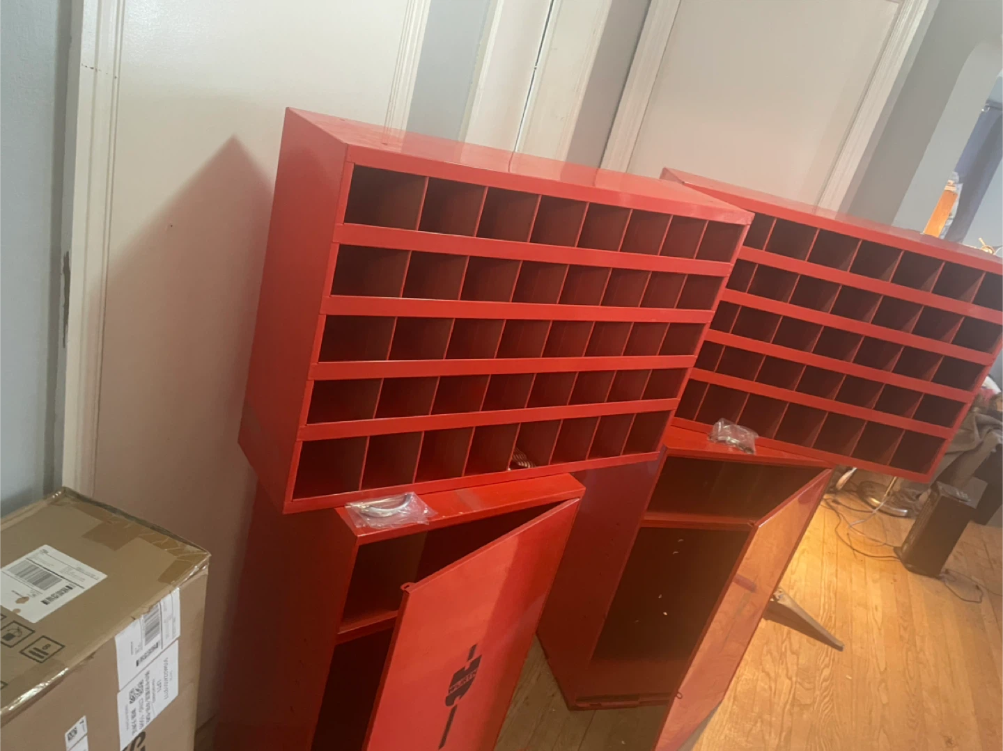 Würth Red Metal Mail Sorter Organizer with 48 Compartments