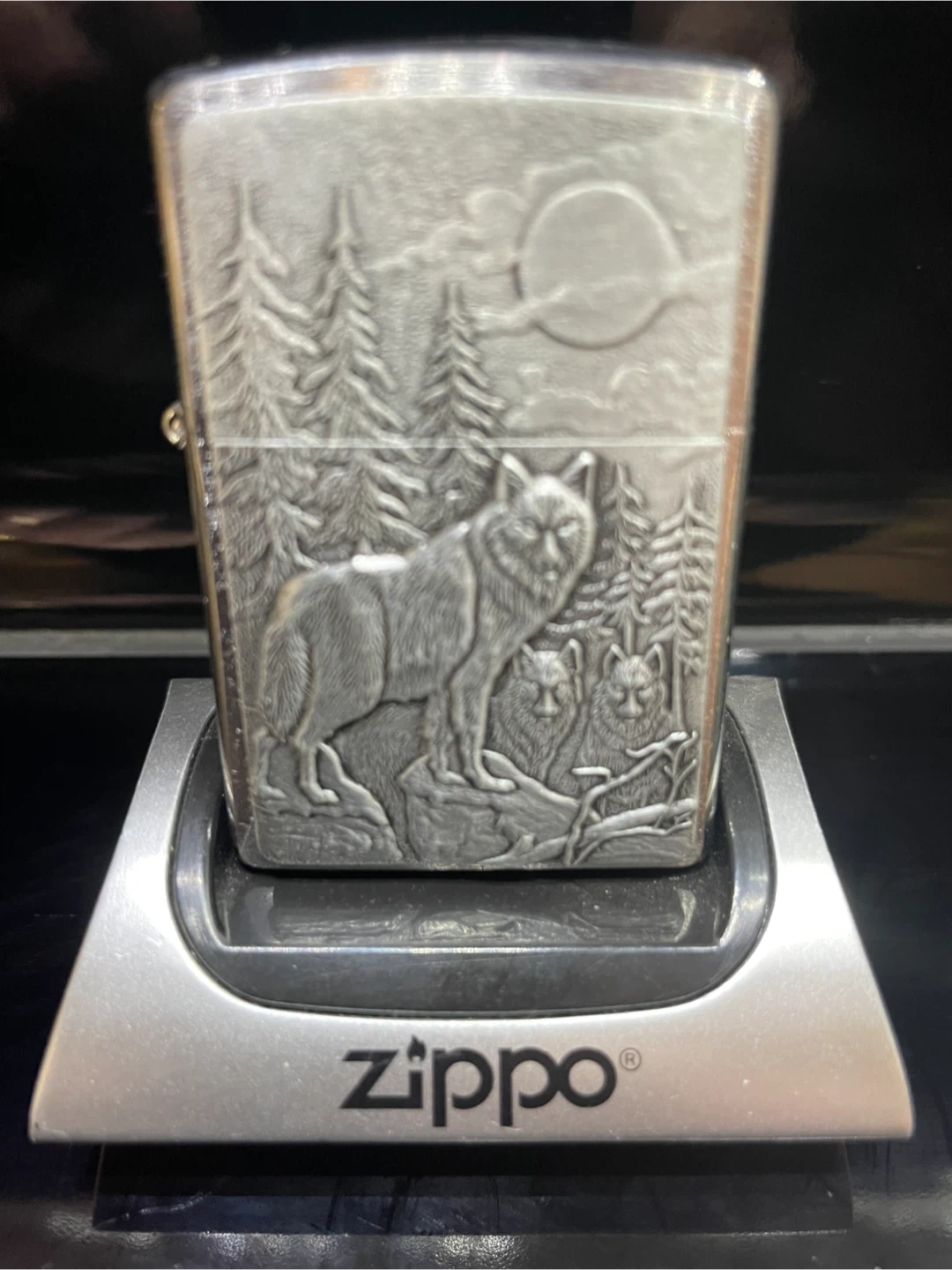 Zippo Lighter - Wolf Design
