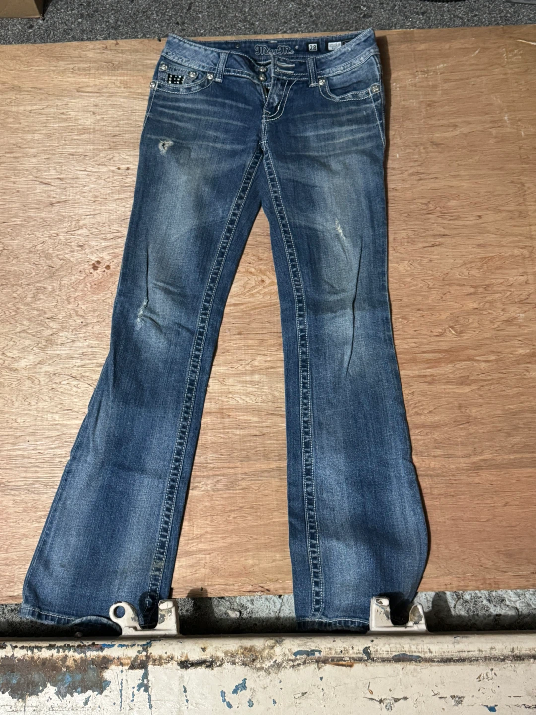 Miss Me Jeans Size 28 Studded Bootcut Flare Denim