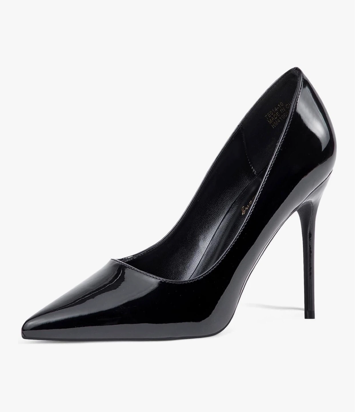 Black Patent Pointed-Toe Stiletto Heels - photo 4