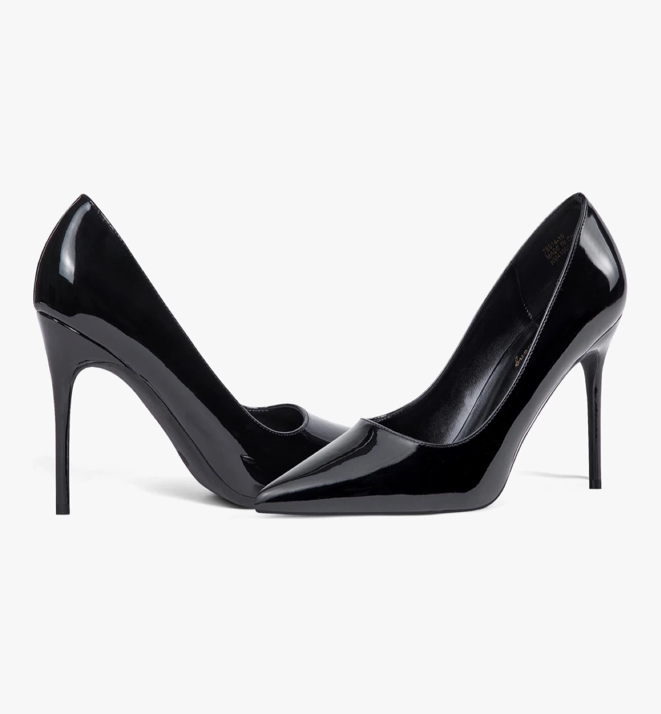 Black Patent Pointed-Toe Stiletto Heels - photo 3