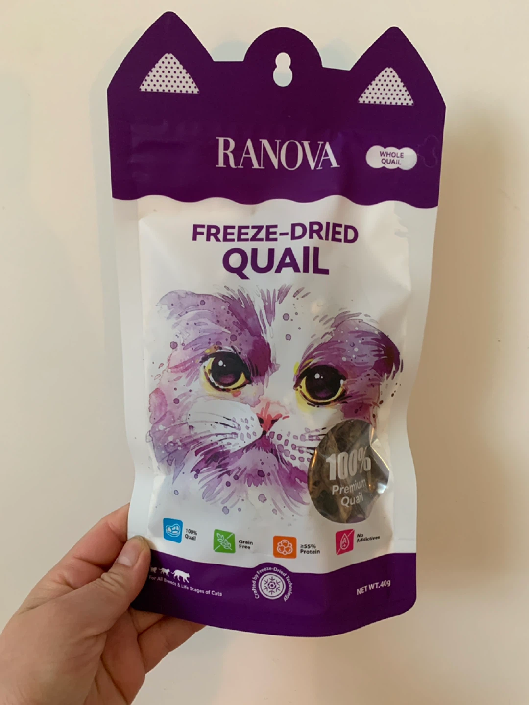 ✨FREE✨#2 Ranova Freeze-Dried Quail Cat Treats 40g - photo 2